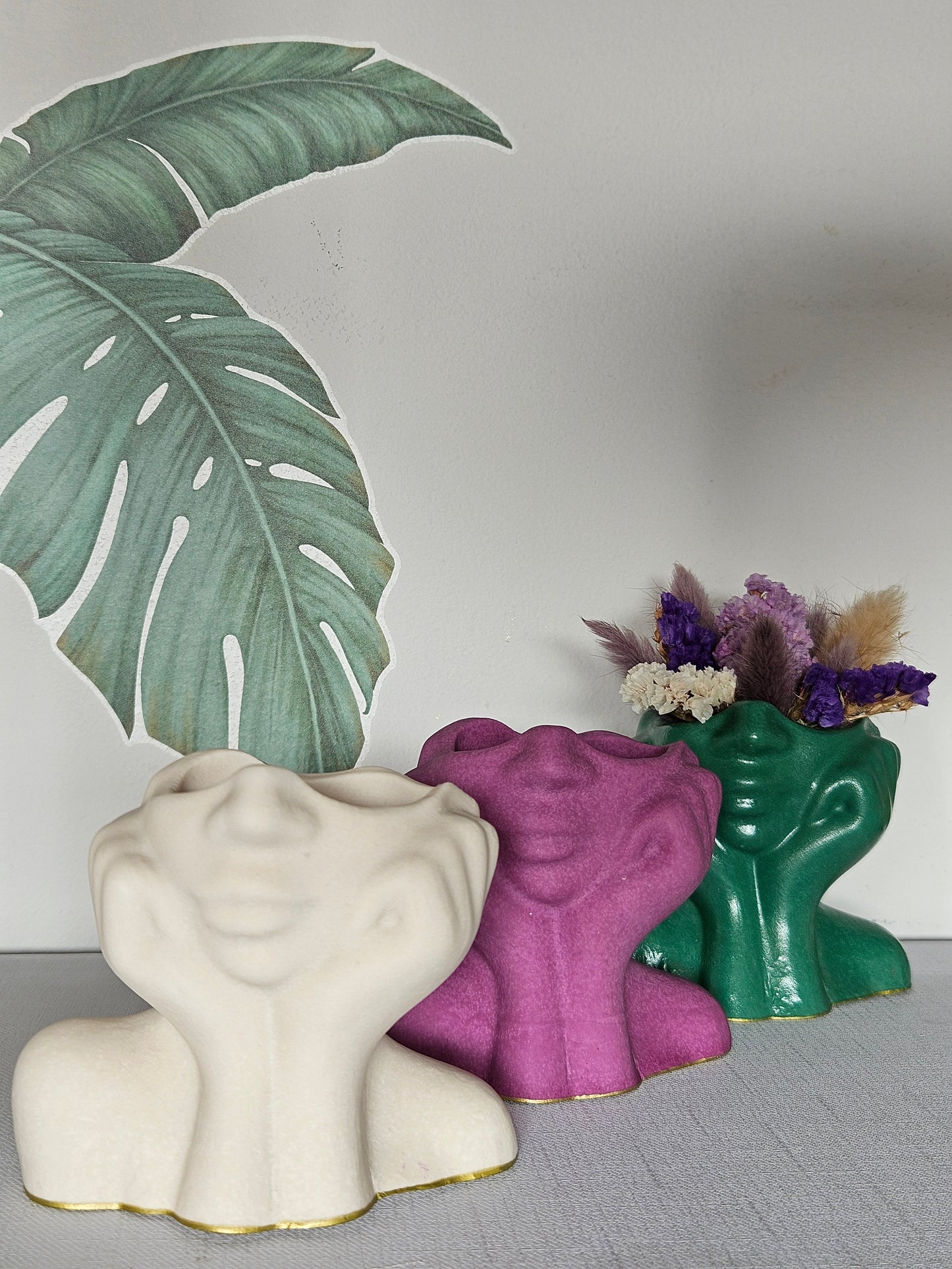 Vaso Jesmonite "Lei"